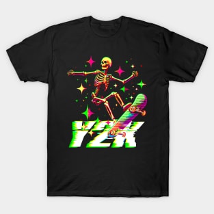Skeleton Skateboard Y2k T-Shirt